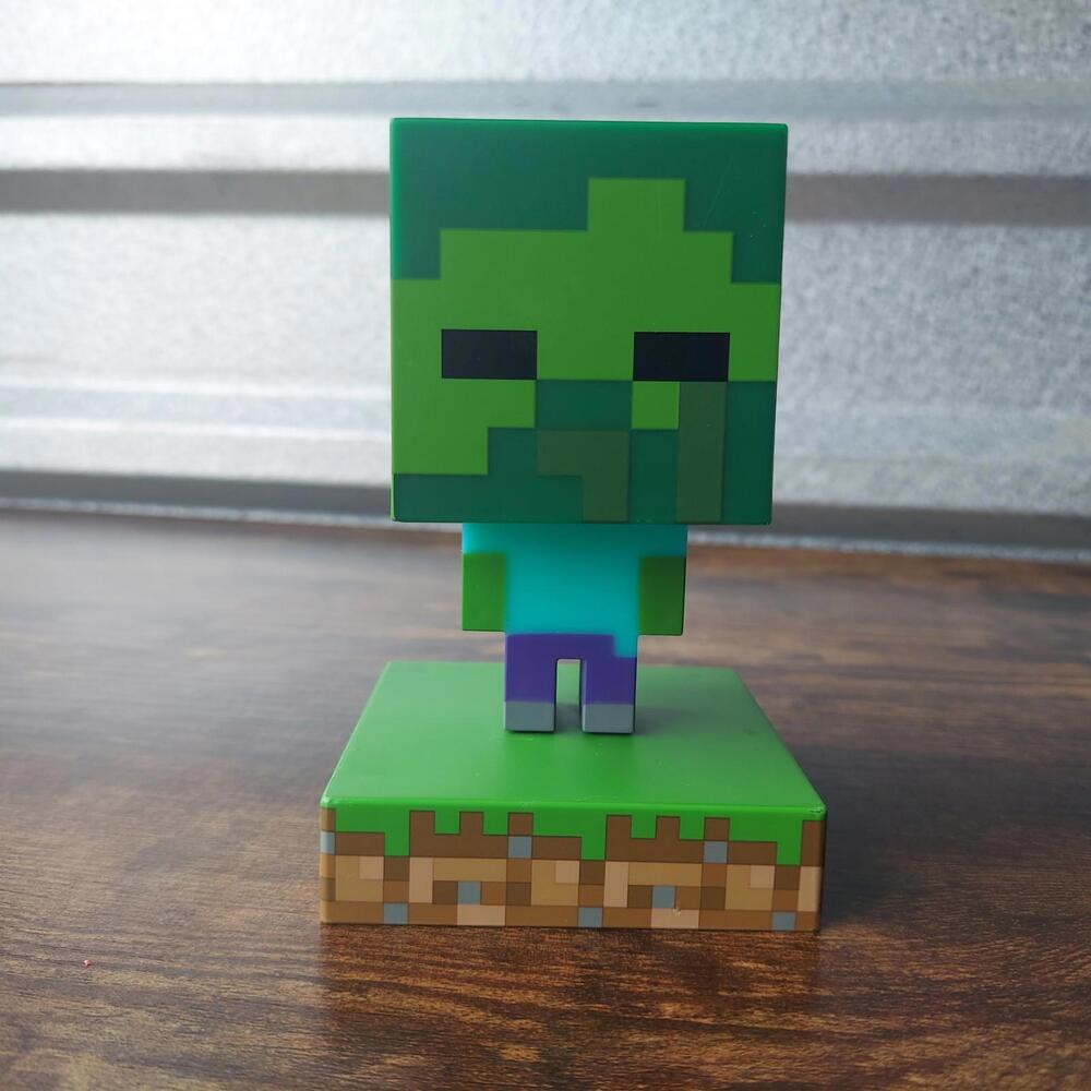 Minecraft Zombie Night Light Paladone Icons Mojang 4 Inch